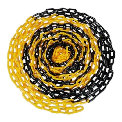 Image de Relaxdays Chaîne de signalisation en Plastique, pour délimiter parkings, Chantiers, etc, Diff. Longueurs, Jaune/Noire