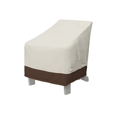 Image de Amazon Basics Housse de protection pour chaise Adirondack,Beige+brun Clair, 1 Pack