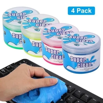 Image de Gel Nettoyant Clavier, Super Clean Clavier 4 pcs Nettoie la Poussière et Saleté pour Ordinateur, Évents de