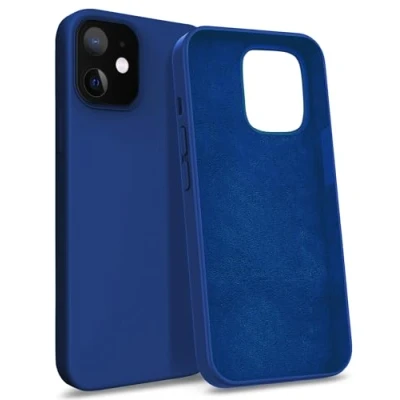 Image de MyGadget Coque Compatible avec Apple iPhone 12 Mini Case Protection Rigide Anti Choc Doublure Microfibre Bleu foncé