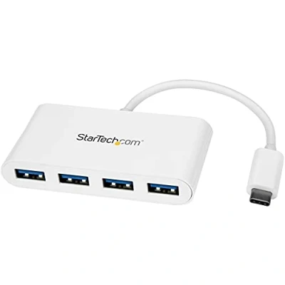Image de StarTech.com Hub USB C 4 Ports A (USB 3.0 SuperSpeed) Alimenté par bus Adaptateur vers 3.2 Gen 1 (5Gbps) Type Blanc Neuf