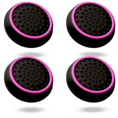 Image de MatoSan® PS4 Xbox PS5 Thumb Stick Ensemble Accessoires Capuchons pour Poignées de Manette One Series X S Switch Pro Controller Attaches Protection Jeu (4 pièces Rose)