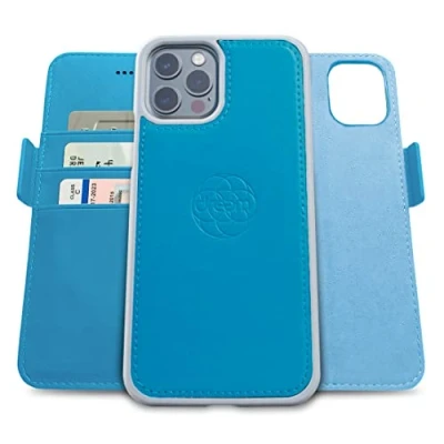 Image de dreem Fibonacci Compatible avec iPhone 13 Pro funda cartera / 2 en 1 étui Antichoc et Folio Amovible Cuir végétal, MagSafe, Protection RFID [Sky]
