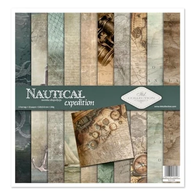 Image de ITD Collection Emballage Scrapbooking 12 x pouces, Papier Scrapbooking, Décor, Carton 310 320 mm (SLS 004 Sea Expedition) HS code 48025890