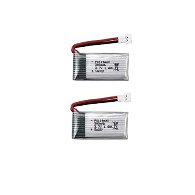 Image de YUNIQUE GREEN CLEAN POWER Batterie Lipo 3.7V 380mAh pour Drones et Quadcoptères RC Compatible avec Hubsan, Syma, HS170, TOZO Modélisme Adulte, Chargeur Inclus, Argent