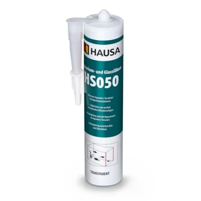 Image de HAUSA Aquarium silicone verre HS050 Colle et mastic professionnels pour aquariums terrariums constructions en Résistant à l&#039;eau douce de mer 310ml transparente