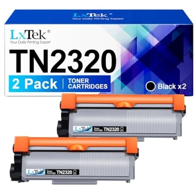 Image de LxTek Compatible Cartouche de Toner Remplacement pour Brother TN2320 TN 2310 DCP L2520DW MFC L2700DW HL L2340DW L2300D L2360DN L2500D L2560DW L2540DN L2720DW L2740DW (Noir, 2 Pack)
