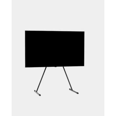 Image de Pedestal Viva Support TV pour 40 à 70 pouces de qualité supérieure au design moderne pieds robustes en acier Pied élégant avec inclinés et arrondis (noir)