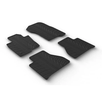 Image de Gledring 0518 Ensemble de tapis sol Caoutchouc avant et arrière 4 noir
