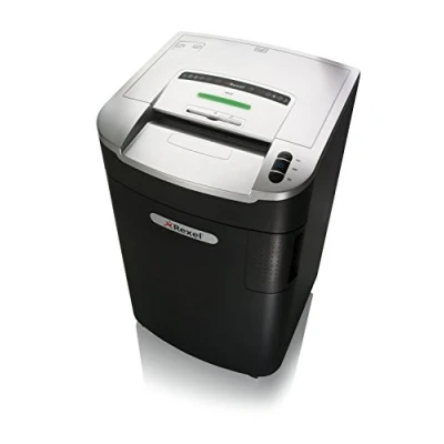Image de Rexel Mercury Destructeur de Documents Manuel Coupe Droite, 32 Feuilles, Usage Intensif au Bureau (20+ Utilisateurs), Technologie Anti Bourrage, Corbeille 115L, Lubrifiant Inclus, Noir, RLS32, 2102443