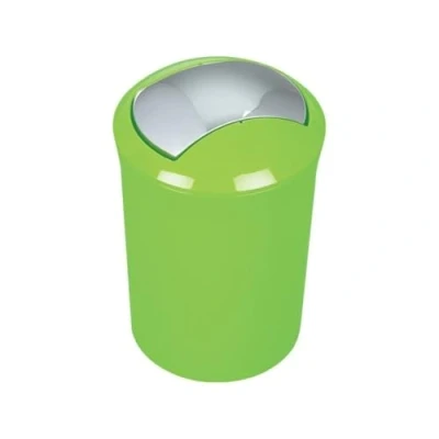 Image de Spirella Design Poubelle Push Sydney Salle de Bains 5 litres à Couvercle pivotant cosmétiques Récipient ordures Vert