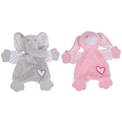 Image de Toyland Doudou bébé Animal avec Aide à la Dentition Peluche Douce Convient dès Naissance