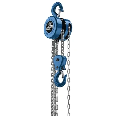 Image de Scheppach Palan à chaîne CB02 Capacité de charge 2000 Kg Hauteur levage 3000 mm Crochet avec sécurité Longue commande Peut également tirer une