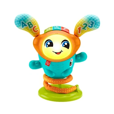 Image de Fisher Price Mon Petit DJ Robot Jouet sur Ressort 4 En 1 Interactif Bébé 9 Mois à 36 Educatif Musical et Lumineux Pour Apprendre S&#039;amusant, Version: UK Anglais , HJP92