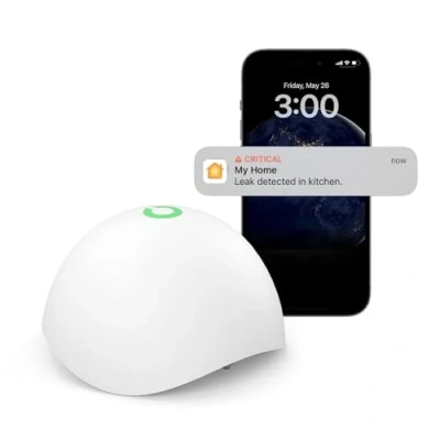 Image de Meross Détecteur de Fuite d&#039;eau Intelligent, d&#039;Indondation Compatible avec Apple Home, Alexa et SmartThings, Capteur Surveillance à Distance, Notifications d&#039;Appli, HUB REQUIS