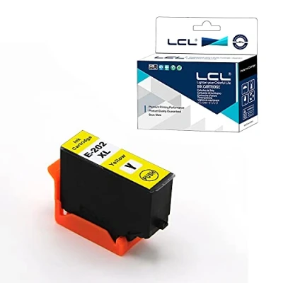 Image de LCL Cartouche d&#039;encre Compatible 202 202XL C13T02H44010 (1 Jaune) Remplacement pour Epson Expression Premium XP 6000 6005 6100 6105 XP6000 XP6005 XP6100 XP6105