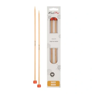 Image de KnitPro KP35445 Basix Aiguille Simple Pointe Bois Multicolore 22 x 0,5 11,2 cm