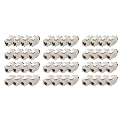 Image de DIGITUS Keystone Module Cat 6A Blindé 48 pièces RJ45 Femelle 500 MHz 10GBase T AWG 26 22 Design Possible avec Levier d&#039;arrêt Montage sans Outils