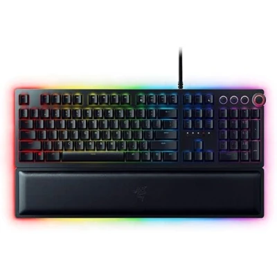 Image de Razer Huntsman Elite (Purple Switch) Clavier de Jeu avec commutateurs opto mécaniques (contrôle Rotatif, Repose Paume éclairé, RGB Chroma) AZERTY Noir