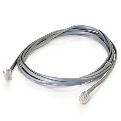 Image de C2G 10m RJ11 6P4C Straight Modular Cable câble de signal Gris Neuf