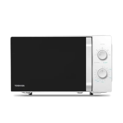 Image de Toshiba MW2 MM20P(WH) Four à micro ondes standard 20 litres 800 W 5 niveaux de puissance avec fonction décongélation pratique, éclairage LED intérieur/blanc