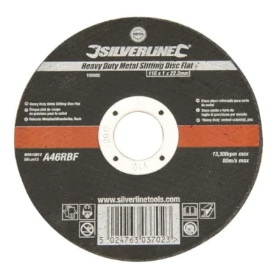 Image de Silverline 103662 Disque plat de coupe précision pour le métal 115 x 1 22,2 mm