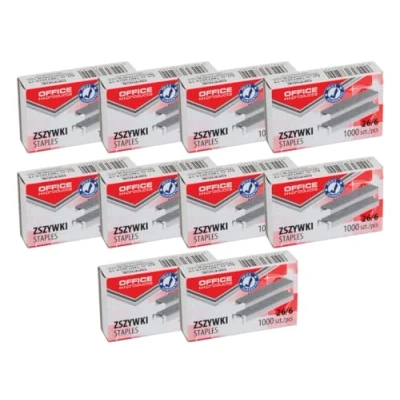 Image de Office Products 18072439 19 Agrafes à main standard 26/6 Argenté 10 x 1000 pièces