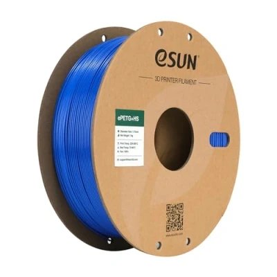 Image de eSUN PETG Filament 1.75mm, ePETG+HS d&#039;Imprimante 3D Haute Vitesse, Précision Dimensionnelle +/ 0.05mm, Bobine de 1KG (2.2 LBS) pour l&#039;Impression Rapide,Bleu Solide