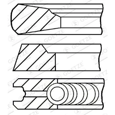 Image de GOETZE ENGINE 08 437600 00 Jeu De Segments Pistons 127