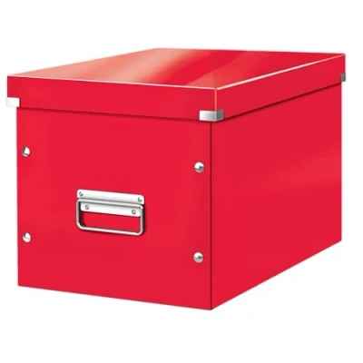 Image de Leitz WOW 61080026 grande boîte de rangement Click and Store, rouge, cubique