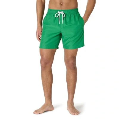 Image de Amazon Essentials Short de Bain à Séchage Rapide Entrejambe 18 cm Homme, Vert Foncé, XS