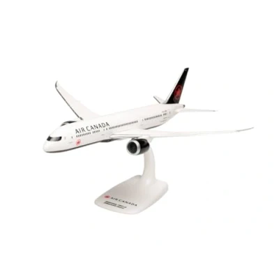 Image de Herpa Maquette Dreamliner 1/200, Snap fit Modèle d&#039;avion à Clipser Boeing 787 9 Air Canada l&#039;échelle 1:200, Miniature en Plastique avec piédestal, modélisme, édition Collectors, 612326, Multicolore