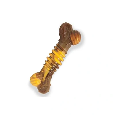 Image de Nylabone Jouet à mâcher résistant texturisé Dura, arôme charqui de bœuf et fromage Pour chiens mâchouillage extrême Small les pesant jusqu’à 11kg