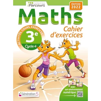 Image de Cahier d&#039;exercices iParcours maths 3e avec cours (édition 2022)