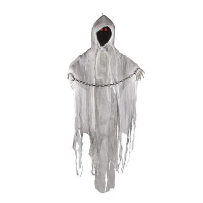 Image de P&#039;tit Clown Automate Halloween Animé Animatronique Fantôme Animatronics Sonore et Lumineux Parfait pour Une Décoration Effrayante Piles Non incluses (Spectre à Suspendre, 120 cm)