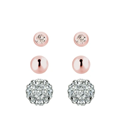 Image de Elli 3ER SET Boucles d&#039;oreilles, Femme, Taille: One Size, Weiß