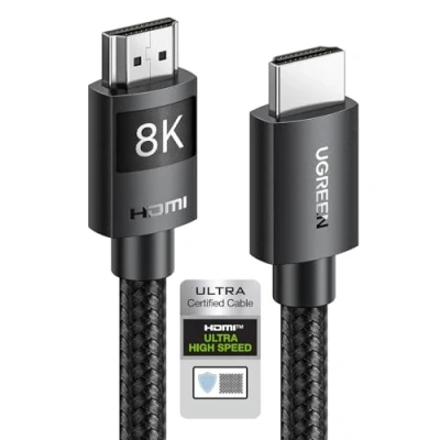 Image de Câble Tressé HDMI 2.1 8K 60Hz 4K 120Hz Mâle / UGREEN 2M Noir