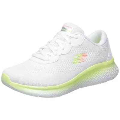Image de Skechers Femme Lite Pro Stunning Steps, Bordure en Maille Blanche Citron, 36.5 EU