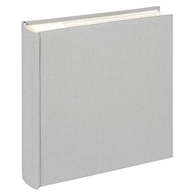 Image de Walther Design Album photo gris 200 photos 10 x 15 cm Mémo Encart Lin, Tissu ME 510 D