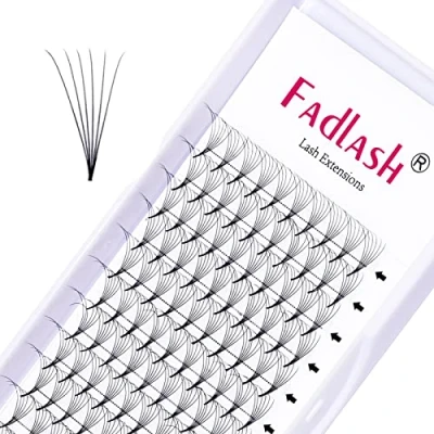 Image de Extension de Cils Bouquet 6D 0.07 C Curl 12mm Professionnel Volume Russe C/D Premade Fans FADLASH(6D C,12mm）