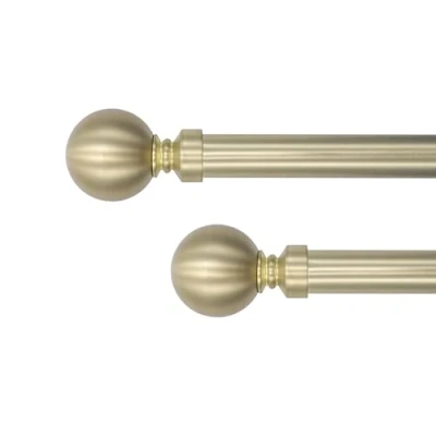 Image de Tringle à rideau STORE &amp; MENUISERIE 2.0 Laiton Mat Longueur 1m20 2m10 Design Contemporain