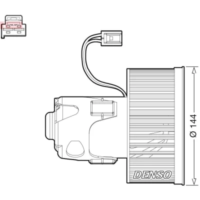 Image de DENSO DEA05008 Pulseur d&#039;Air pour véhicules avec direction à gauche BMW: 5 GT, Touring, Berline