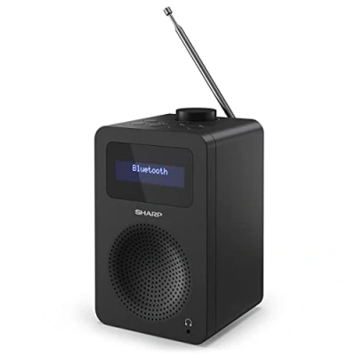Image de SHARP DR430 Radio numérique Portable (Dab/Dab+/FM avec RDS, Bluetooth 5.0, Jack 3,5 mm, 5 W, Fonctionnement sur Piles), Noir