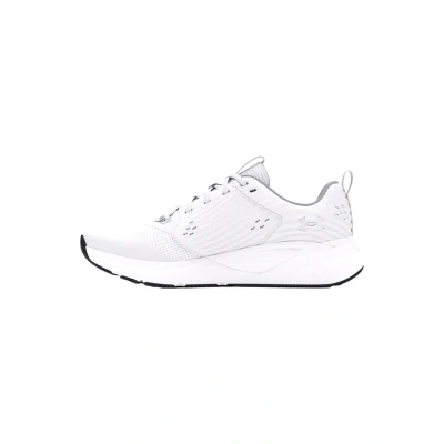 Image de Under Armour Homme UA Charged Commit TR 4 Chaussures de Training, White/Mod Gray/Forest Green, 45.5