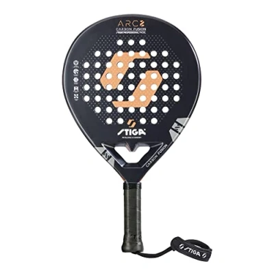 Image de STIGA Arc 2 Raquette de Padel avec Surface Frappe généreuse Noir/chromé