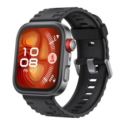 Image de HUAWEI Watch FIT 4 Pro Montre connectée, Ultra Fine, 1.82&quot; Écran Verre Saphir, Bordure en Alliage de Titane, Suivi la santé, ECG, Jusqu&#039;à 10 Jours d&#039;autonomie, Compatible avec iOS &amp; Android, Noir