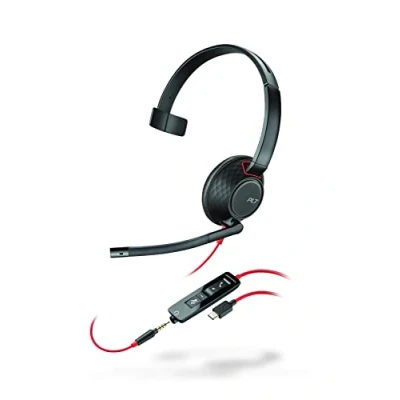 Image de POLY Blackwire 5210 Casque Avec fil Arceau Bureau/Centre d&#039;appels USB Type C Noir Neuf