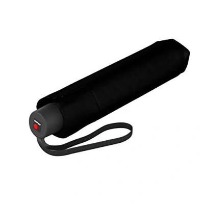 Image de Knirps Parapluie de poche I.050 Medium Manuel Poignée brevetée Forme fine Coupe vent, Noir , S