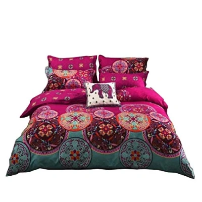 Image de Shamdon Home Collection 4 pièces Sets De Housse Couette Parure Lit avec en Microfibre, 220x240cm