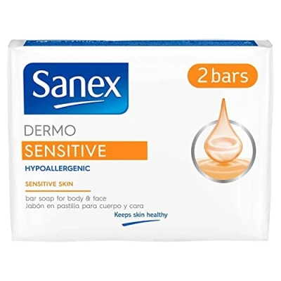 Image de Sanex Dermo Sensitive Hypoallergenic Bar Soap 2 x 90 g